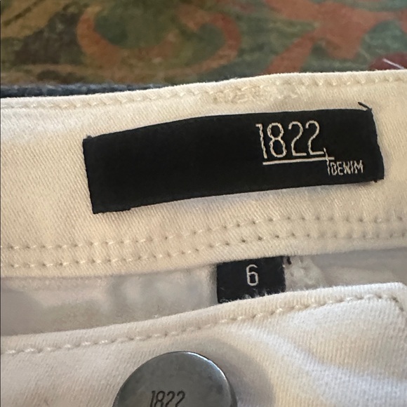 1822 Denim Women's Cream Straight Leg Jeans - Picture 2 of 2